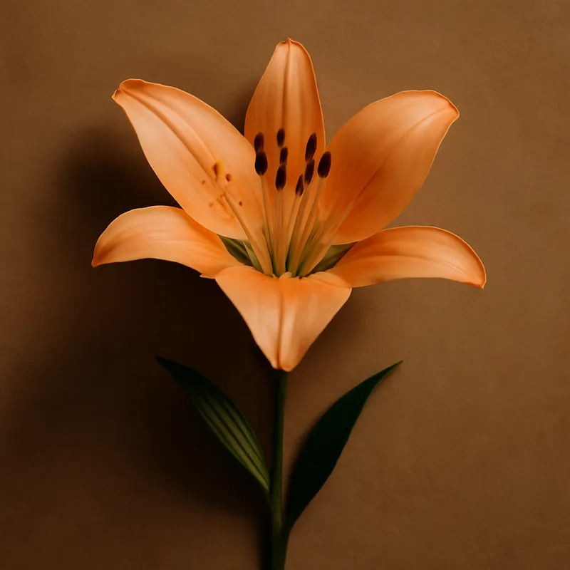 Klassische Lilie – einzelne Blüte in natürlichem Licht