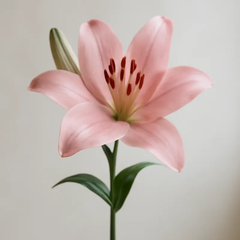 Rosa Lilie arrangiert in Wohnumgebung