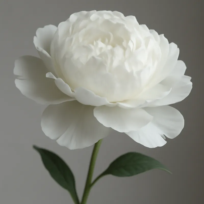 Weiße Pfingstrose in eleganter Hochzeitsinspirierter Anordnung