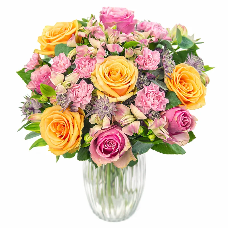 Blumenstrauß zur Geburt eines Babys