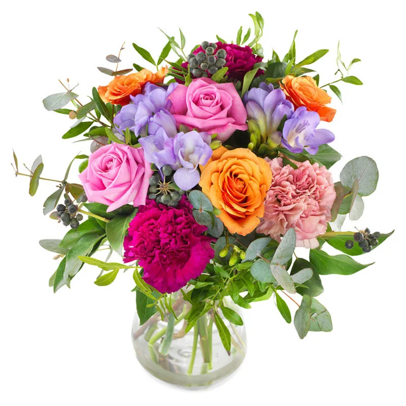 Frühlingsstrauß mit bunten Blumen – Blumen senden nach Heilbronn